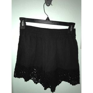 Black flowy shorts